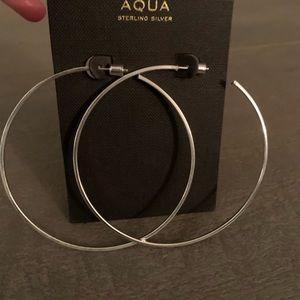Aqua Hoop Earrings